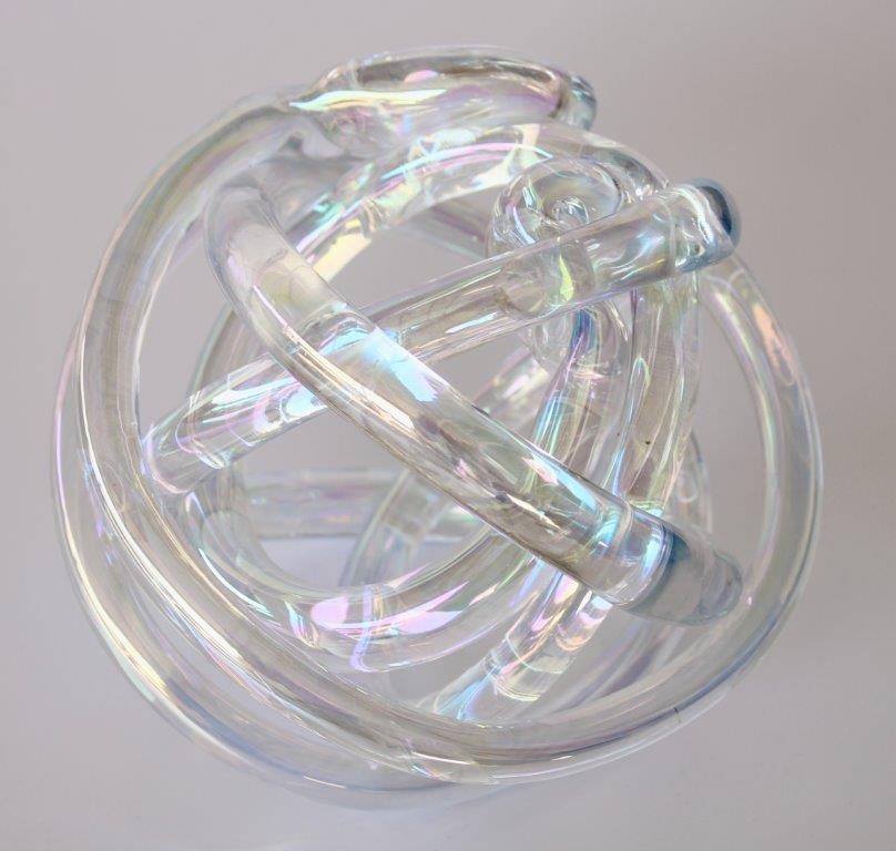 Extra Large Clear Fluorescent Glass Knot
